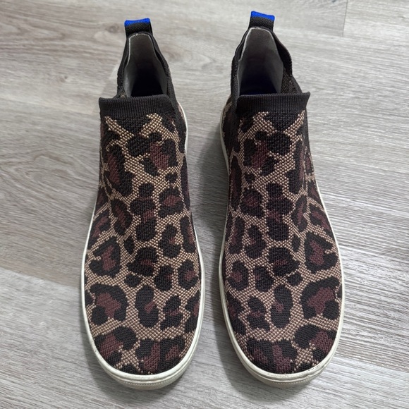 Rothy’s Chelsea Wildcat Leopard Cheetah Sneakers 9.5 Animal Print Shoes - Picture 4 of 13